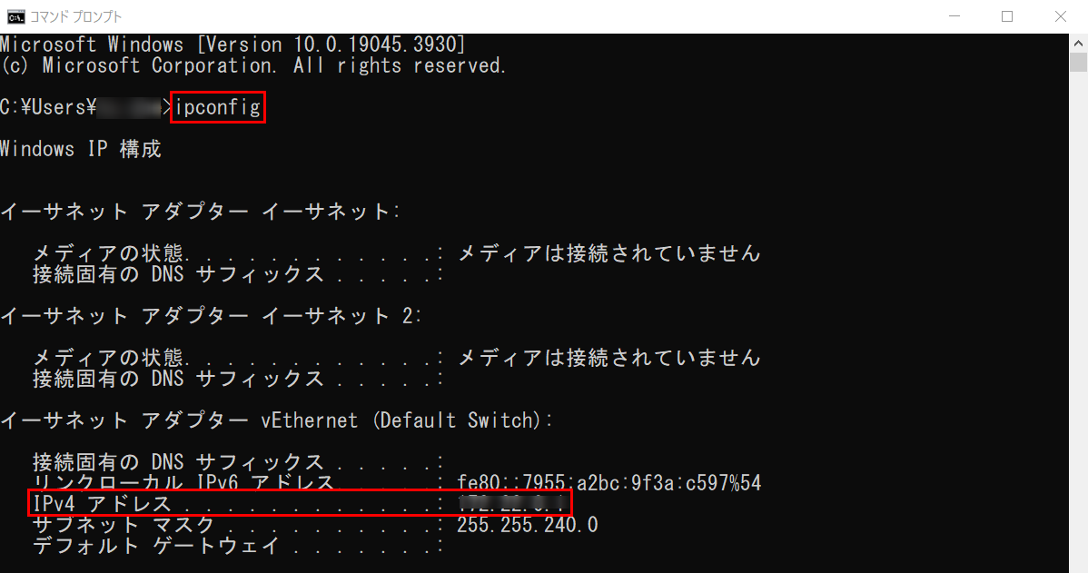 ipconfig
